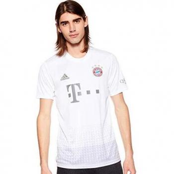 Camiseta de Fútbol Adidas Bayern Múnich Hombre Manga Corta Temporada 2019-20 Blanca DW7406 M