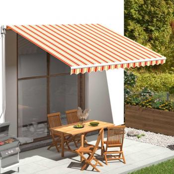 Tela de repuesto para toldo amarillo y naranja 4x3,5 m - Día y Noche