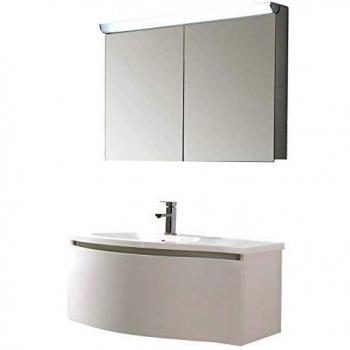 Mueble de baño Lena 1000 blanco mate sin espejo y sin sistema de drenaje