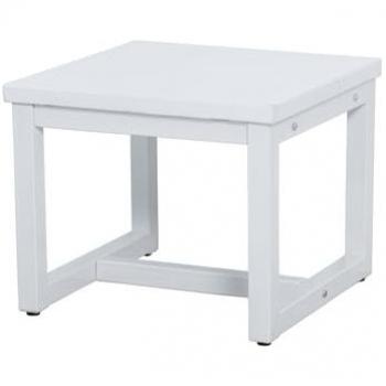 Adda Home Mesa Auxiliar Madera y Metal Columbus 50x50x41 Cm - Estilo Elegante y Alta Calidad, Blanco, Olmo Reciclado/Metal