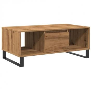 Mesa de centro madera de ingeniería roble artisan 90x50x36,5 cm marrón