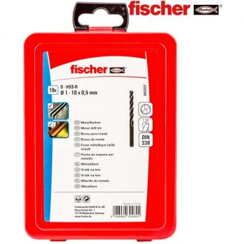 Estuche de brocas metal HSS-R DIN338 19pcs 1-10mm