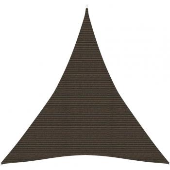 Toldo de vela HDPE marrón 160 g/m² 5x6x6 m