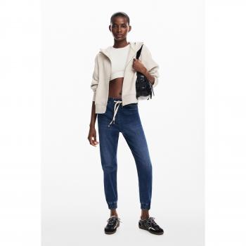 Desigual Women's Adjustable Waist Straight Leg Jogger Jeans Abigail