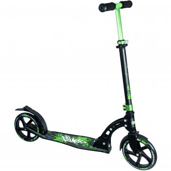authentic sports & toys GmbH Scooter de aluminio No Rules 205 mm, unisex, 137, negro/verde, 205 mm
