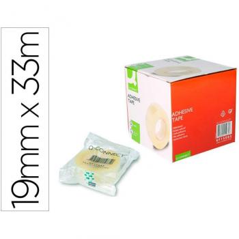 Cinta Adhesiva Q-Connect Transparente 19 mm x 33 m