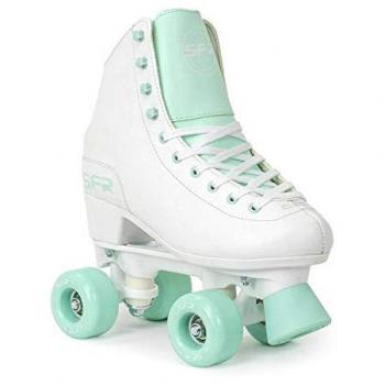 SFR QUAD FIGURE BLANCO-VERDE Patines 4 Ruedas para Patinaje Infantil y Juventud Unisex, Talla 34, Multicolor