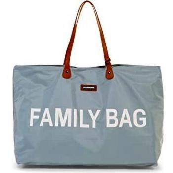 CHILDHOME, Family Bag, bolso cambiador, bolso de viaje/fin de semana, gran capacidad, bolsa amovible incluida, Gris y crudo