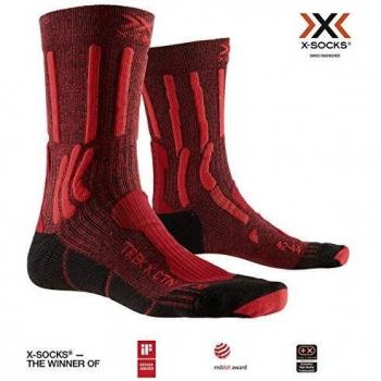X-Bionic Trek X CTN Calcetín Térmico, Hombre, Rojo, 39-41