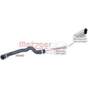Tubería de radiador METZGER 2420262 - Radiador, manguera de refrigerante, compatible con varios modelos de vehículos, fabricada en material resistente a altas temperaturas y presiones, diseño específico para una instalación fácil y