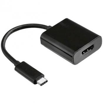 Adaptador USB-C a Mini DisplayPort, Macho/Hembra, Caja de Aluminio, Color Negro