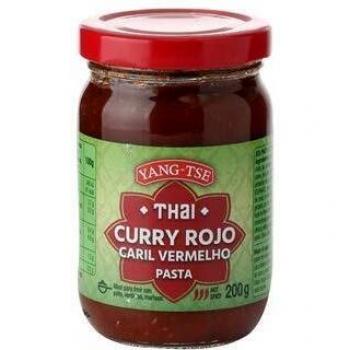 Yang-Tse - Salsa de Curry Rojo - Thai - Idea para Freir con Pollo, Verudras y Mariscos - Salsas Picantes 200 Gramos