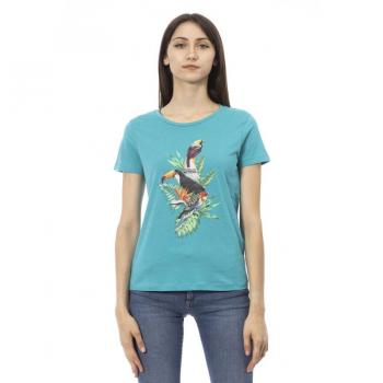 Trussardi Action Light-blue Cotton Tops & T-Shirt - XS