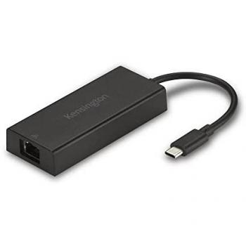 Kensington Adaptador administrado de USB-C a Ethernet de 2,5 G (PXE Boot y DASH) - Adaptador USB-C a RJ45, compatible con ordenadores portátiles HP Company/Business, ideal para organizadores compact