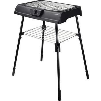 Sogo BAR-SS-10381 Barbacoa Eléctrica de Mesa con Pie 2 en 1, 2000W, 41x24cm
