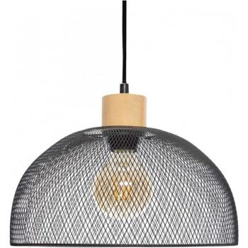 Lámpara Colgante de Metal y Madera - Diseño Elegante - Diámetro 30 cm - Atmosphera