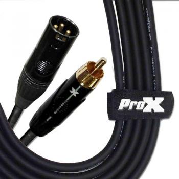 ProX XC-RXM50 50' RCA-M to XLR3-M Unbalanced High Performance Audio Cable
