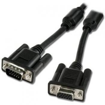 Cable VGA de 10 metros con conectores macho y hembra, blindado