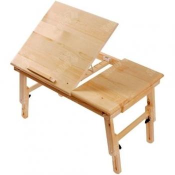SoBuy® Mesita de cama, mesa para el ordenador portátil, mesa plegable de madera, FBT02-N