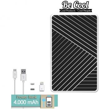 Becool® - Batería Externa Power Bank 4000 mah + Gratis 1 cable USB-MicroUsb