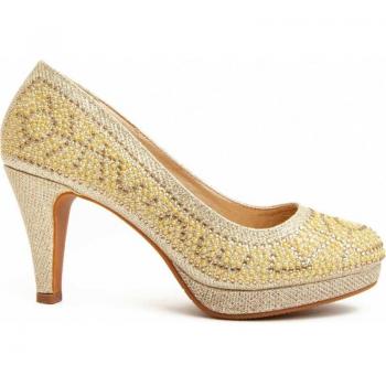 Zapatos de tacón de mujer Montevita Unne67 dorado