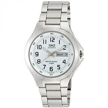 Reloj Hombre Q&Q A164J204Y Digital Acero Inoxidable Esfera Blanca 38 mm