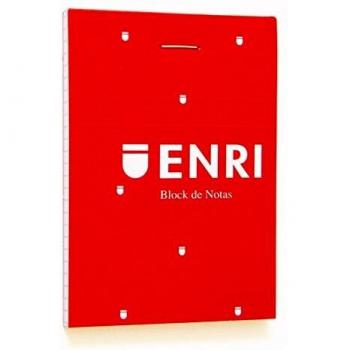 Enri 100105346 - Pack de 10 blocs de notas grapados de tapa blanda, A7