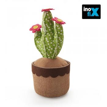 Tope de Puerta Textil en Forma de Cactus Verde 1kg Inofix
