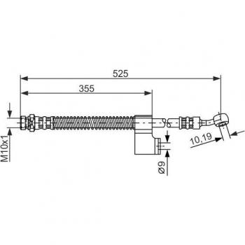 Latiguillo de freno BOSCH 1 987 476 188 - Tipo: Latiguillo de freno; Marca: BOSCH; Número de pieza: 1 987 476 188