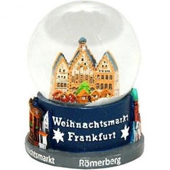 30018 Schneekugelhaus Snowglobe Bola de Nieve como Souvenir de la Ciudad Frankfurt