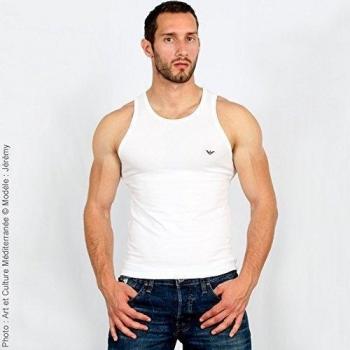 Emporio Armani - Camiseta de tirantes - Sin mangas - para hombre blanco blanco