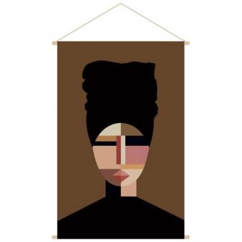 Kakemono retrato de mujer 80 × 120 cm turba