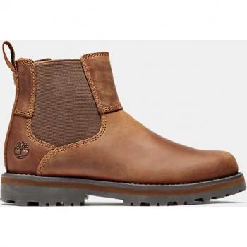 Botas de niño tipo Chelsea en marrón