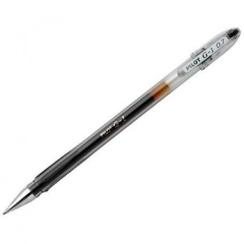 Bolígrafo Roller Gel Pilot G-107 con Tinta Negra, Punta de 0.7mm y Empuñadura Ergonómica - Pack de 12 Unidades