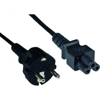 Cable de alimentación InLine® para portátil, conector 3 polos, negro, 5 m