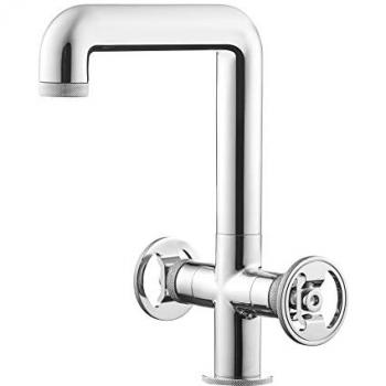 Grifo de Lavabo Alto Bimando Pulsador Redondo Cromo Galindo 7965300