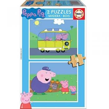 Puzzle 2 x 9 Piezas Peppa Pig