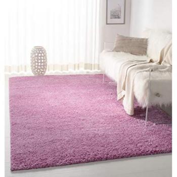 Pink Shag Area Rug 4' x 6' (120 cm x 180 cm) by Safavieh