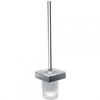 Escobilla de baño Emco Liaison con soporte, cristal satinado y acabado cromado, modelo de pared