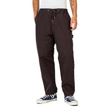 Reell Reflex Hustler Men's Reddish Brown Canvas Trousers with Waistband