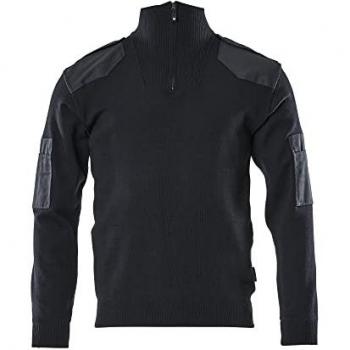 Sudadera Mascot Frontline 17205 con Media Cremallera y Refuerzos, Color Negro-Azul, Talla 4XL