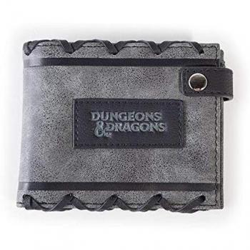 Difuzed Cartera Mazmorras y Dragones, Accesorio de Viaje- Billetera Plegable para Hombre, Gris