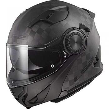 LS2 Casco de moto FF313 VORTEX MATT CARBON, Negro, XS