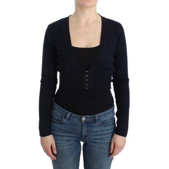 Roberto Cavalli Women's Black Cropped Wool Cardigan - Size IT46|XL (L)