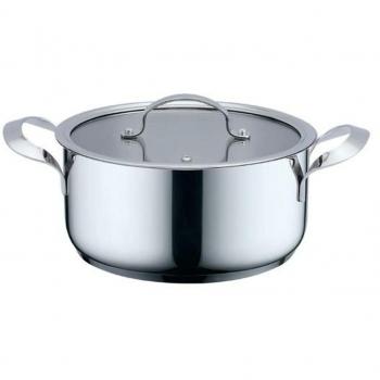 Cacerola con Tapa Haeger PA-24H.003A Beige Gris Ø 24 cm
