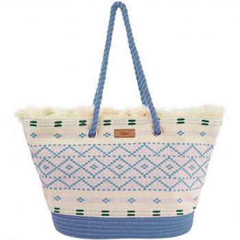 Bolso de playa Savona en color gris - SKPAT, bolsa grande y ligera con cremallera, de moda y marca