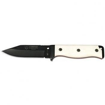 Cuchillo de supervivencia MT-1 Cudeman 295-N con mango micarta bicolor hoja de 11cm y funda