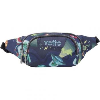 Riñonera Infantil Totto Gancho con Diseño de Planetas y Aliens