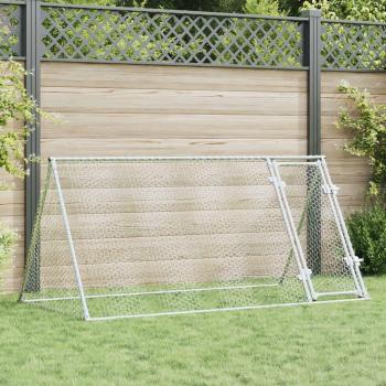 Galvanised Steel Chicken Cage 200x105x91 cm Silver