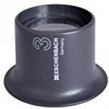 Lupa de relojero plano convexa Eschenbach 3X, aumento 3 veces, diámetro de la lente 25 mm